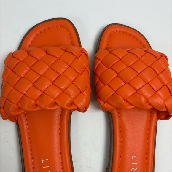 Esprit Sidney Orange Woven Slides Sandals Flats E2SID37 Womens size 8.5 New - Picture 3 of 6